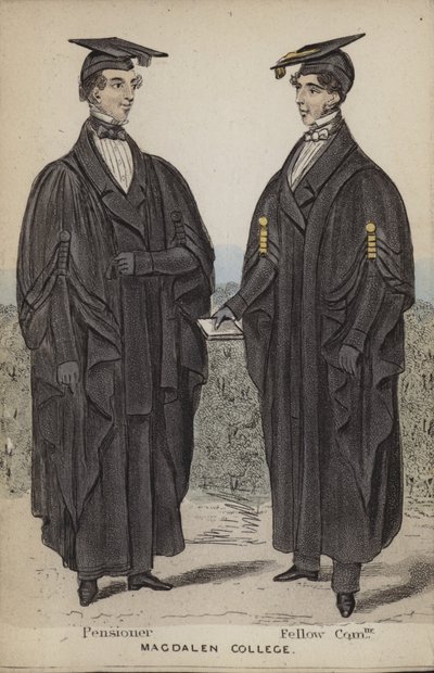 Pensionaris, Fellow Commoner, Magdalen College door English School