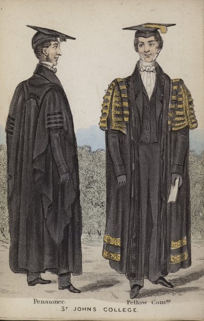 Pensionaris, Fellow Commoner, St Johns College door English School