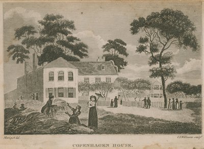 Mensen op het terrein van Copenhagen House door English School