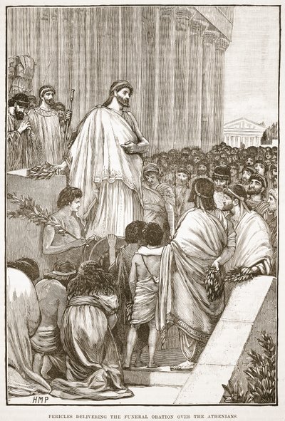 Pericles houdt de grafrede over de Atheners door English School