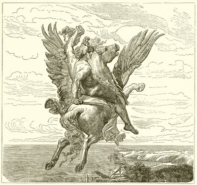 Perseus op het Gevleugelde Paard Pegasus, met het Hoofd van Medusa door English School