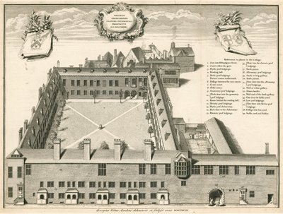 Perspectief van Gresham College, Londen door English School