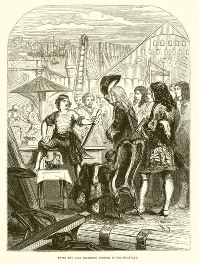 Peter de Tsaar ontvangt bezoekers in de scheepswerf door English School