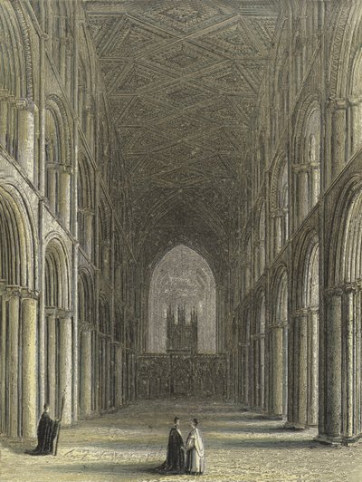 Peterborough Cathedral, het schip door English School