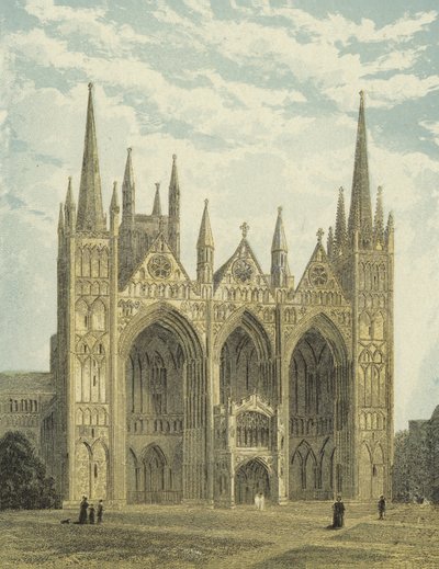 Peterborough Cathedral, westelijke voorkant door English School