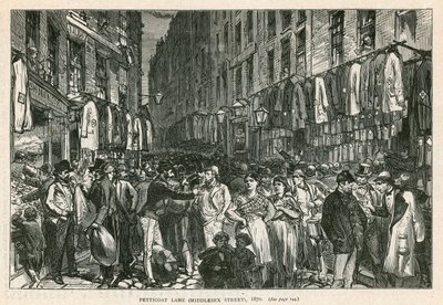 Petticoat Lane (Middlesex Street), Londen, 1870 door English School