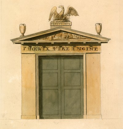 Phoenix Fire Engine House, Cockspur Street, Londen door English School