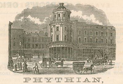 Phythian, groothandel en familie theedealer en buitenlandse magazijnhouder, 430 West Strand en 1-3 King William Street, Londen door English School