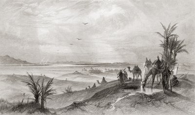 Pi Hahiroth en de Rode Zee, waar de Israëlieten kampeerden tijdens hun uittocht uit Egypte, uit 