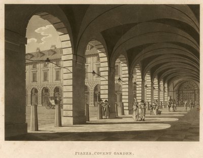 Piazza, Covent Garden, Londen, 1796 door English School