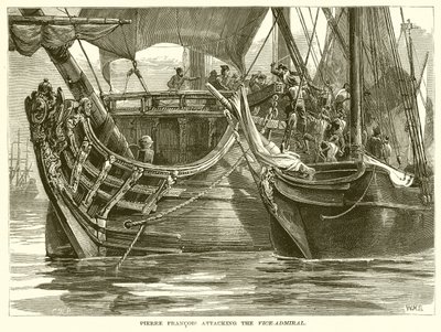 Pierre Francois valt de vice-admiraal aan door English School