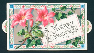 Roze Lelies, Kerstkaart door English School
