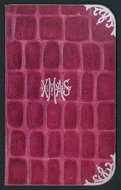 Roze kerstportemonnee, kerstkaart door English School