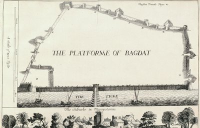 Plan van Bagdad, uit een Engelse vertaling van Les Six Voyages de J.B. Tavernier door English School