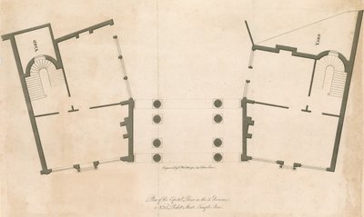 Plan van De Hoofdprijs, 13 Pickett Street, Temple Bar, Londen door English School