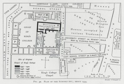Plan van de scholen, ca. 1575 door English School