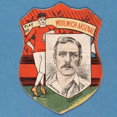 Speel Op Woolwich Arsenal Powell, Baines kaart in de vorm van een schild, 1888-89 door English School