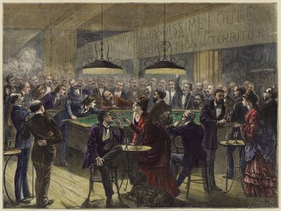 Poolen in een Parijs Café ten behoeve van het Territoriale Bevrijdingsfonds door English School