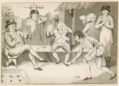 Een balspel spelen. 18e eeuw door English School
