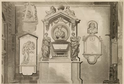 Poets Corner, Westminster Abbey, Londen door English School