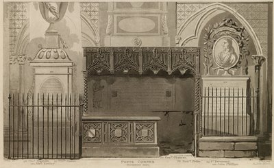 Poets Corner, Westminster Abbey, Londen door English School