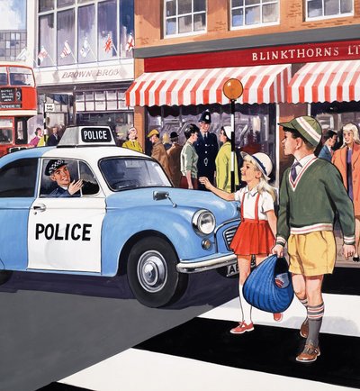 Politieauto door English School