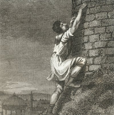 Pontius Comminius klimt naar de Citadel door English School