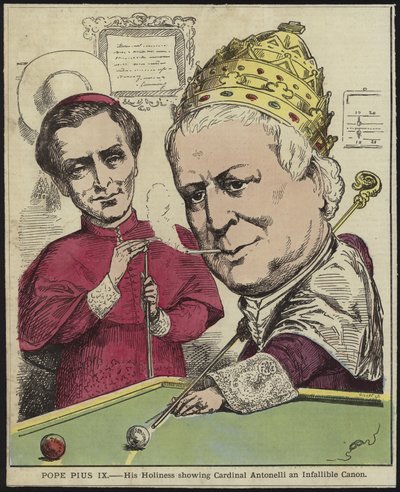 Paus Pius IX - Zijne Heiligheid toont kardinaal Antonelli een onfeilbaar canon door English School