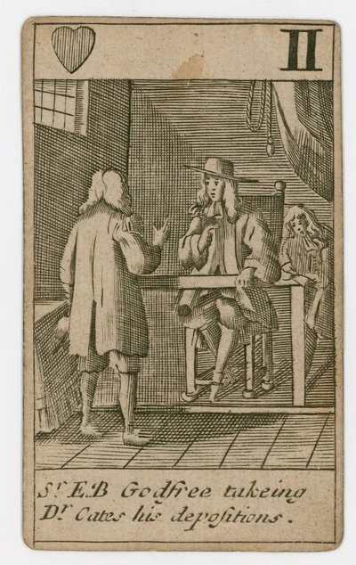 Popish Plot speelkaart door English School