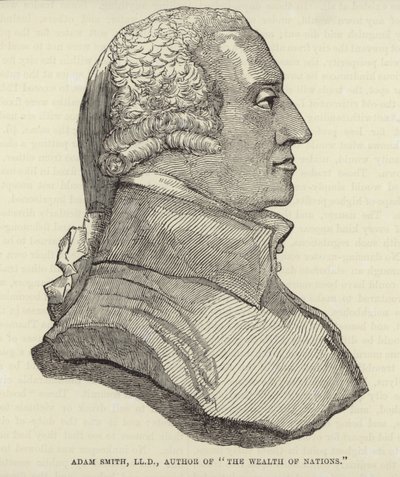 Portret van Adam Smith door English School