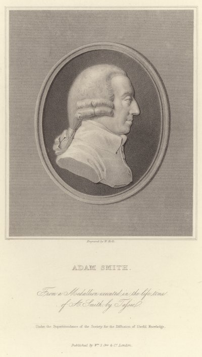 Portret van Adam Smith door English School