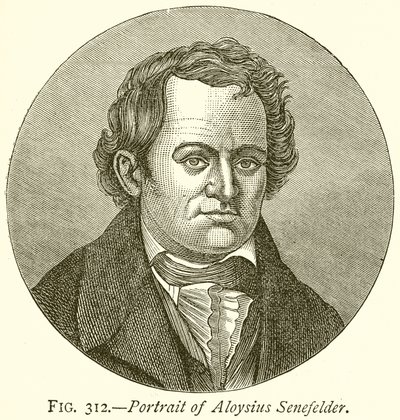 Portret van Aloysius Senefelder door English School