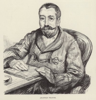 Portret van Anatole France door English School