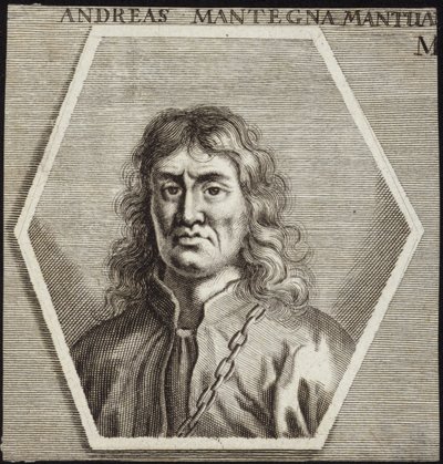 Portret van Andrea Mantegna door English School