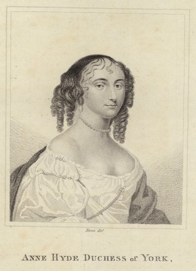 Portret van Anne Hyde door English School