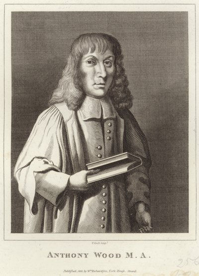Portret van Anthony Wood door English School