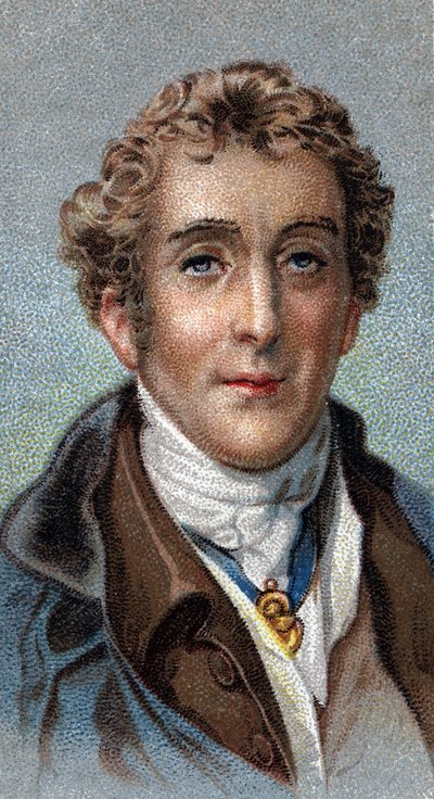 Portret van Arthur Wellesley door English School