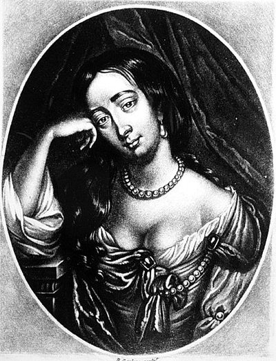 Portret van Barbara Villiers, Hertogin van Cleveland (1641-1709) gegraveerd door Richard Earlom (1743-1822) uit Illustere Karakters in de Britse Geschiedenis door English School