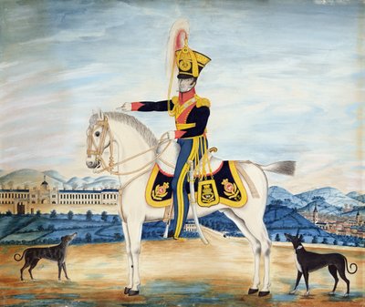 Portret van Kapitein William Manfull in Volledig Militair Uniform, 1822 door English School