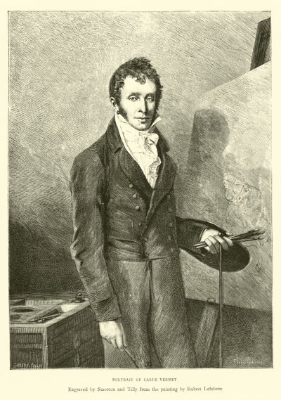 Portret van Carle Vernet door English School