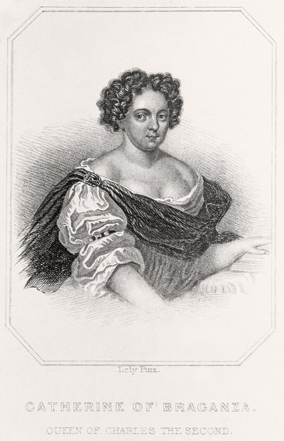 Portret van Catherine van Braganza door English School