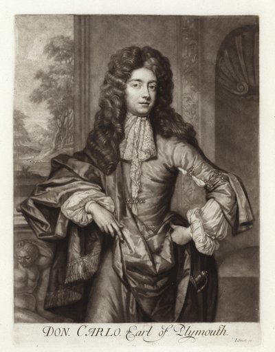 Portret van Charles Fitzcharles, Graaf van Plymouth door English School