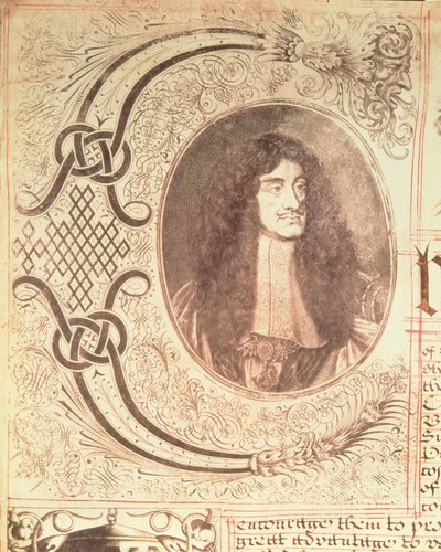 Portret van Charles II uit het Handvest van de Hudson