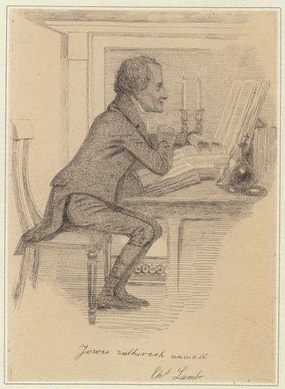 Portret van Charles Lamb door English School