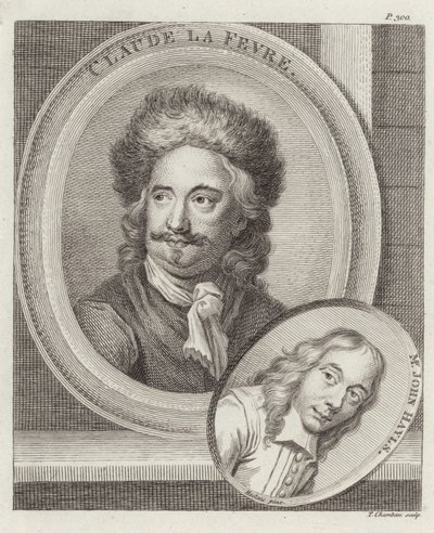Portret van Claude le Fevre en John Hayls door English School