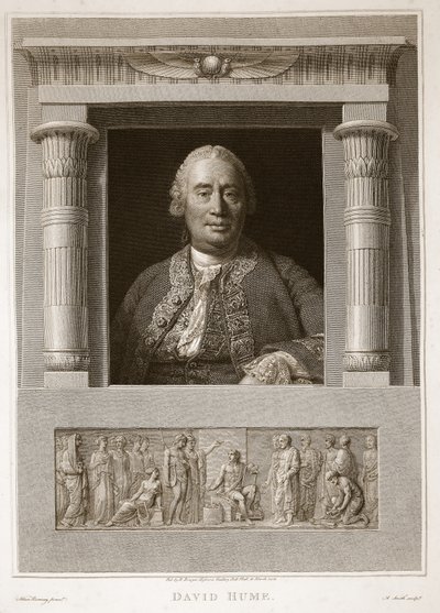 Portret van David Hume, illustratie uit David Humes The History of England, uitgegeven door R. Bowyer, Londen, 1812 door English School