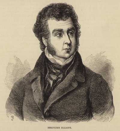 Portret van Ebenezer Elliott door English School