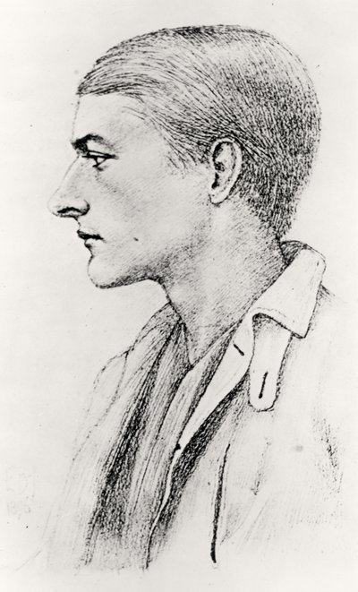 Portret van Edward Fitzgerald door English School