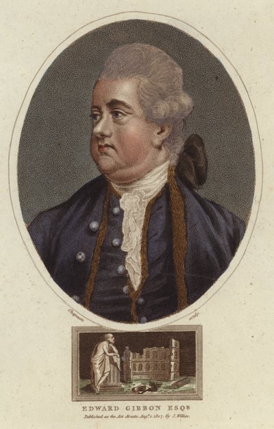 Portret van Edward Gibbon door English School