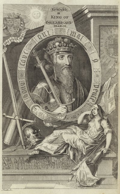 Portret van Eduard III van Engeland door English School